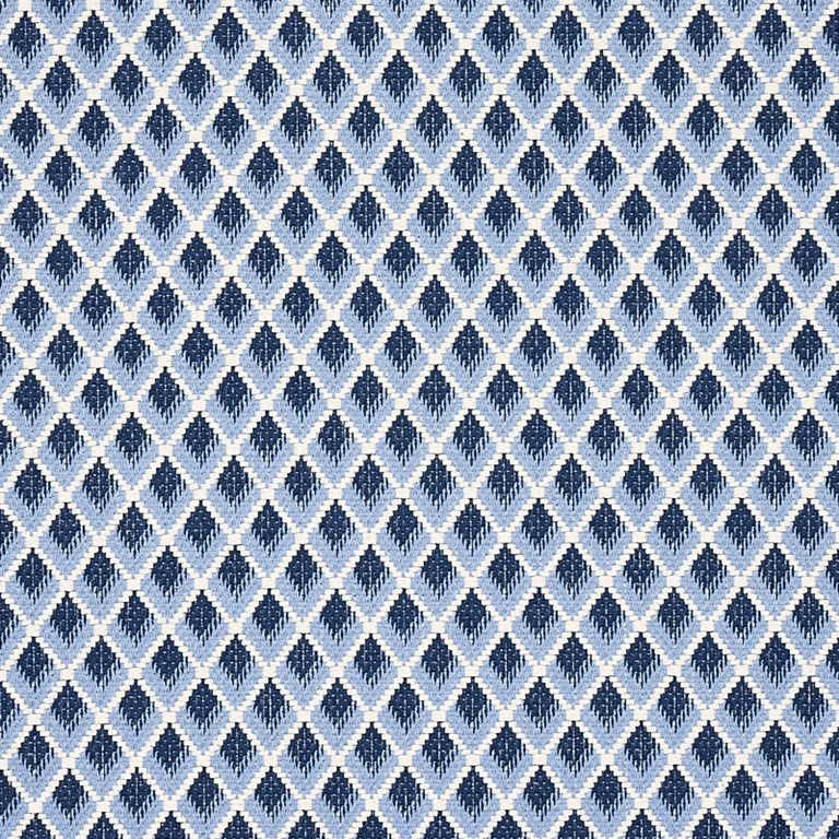 Schumacher 3434005 Hammerick Diamond Blue fabric swatch
