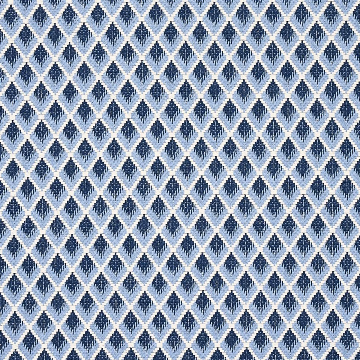 Schumacher 3434005 Hammerick Diamond Blue fabric swatch