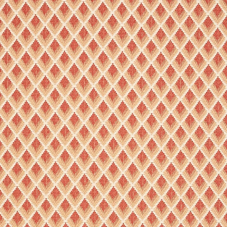 Schumacher 3434001 Hammerick Diamond Clay fabric swatch