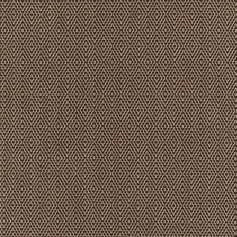 Schumacher 62536 Hampton Court Diamond Chocolate fabric swatch