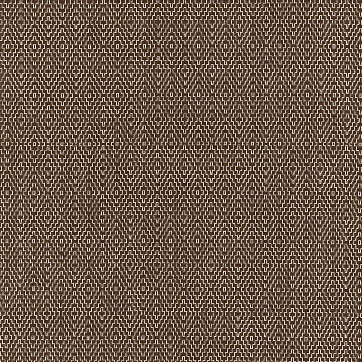 Schumacher 62536 Hampton Court Diamond Chocolate fabric swatch