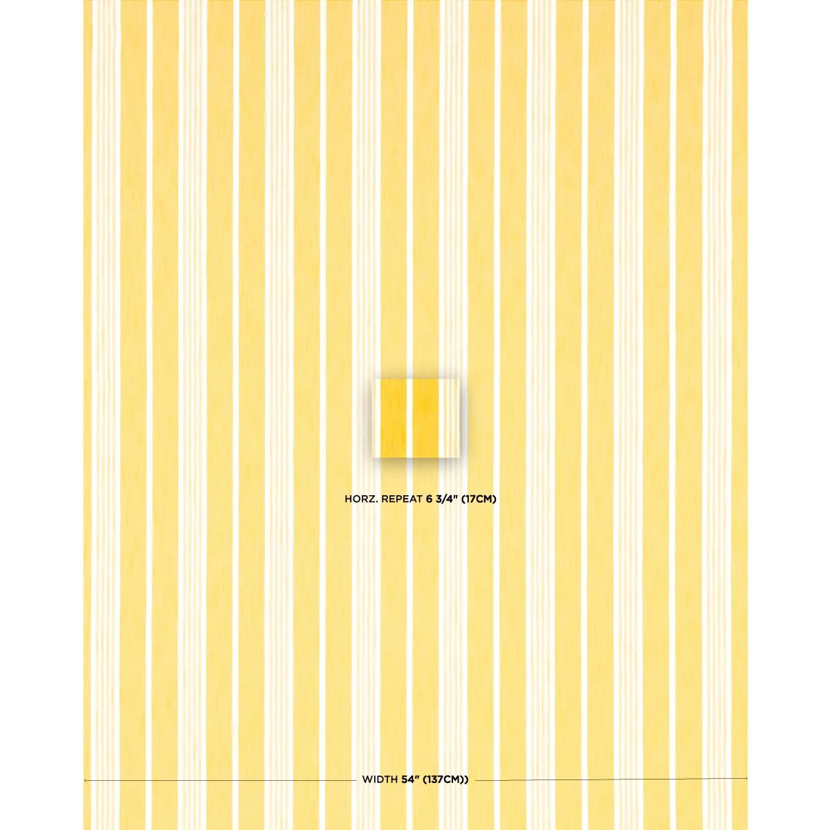 Schumacher 82303 Hampton Stripe Indoor/Outdoor Canary fabric swatch