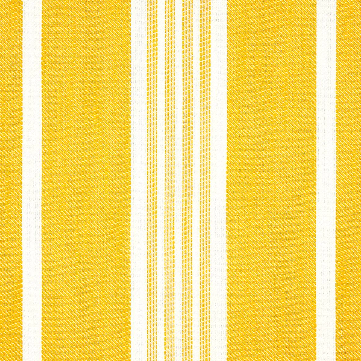 Schumacher 82303 Hampton Stripe Indoor/Outdoor Canary fabric swatch