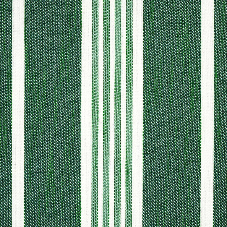 Schumacher 82302 Hampton Stripe Indoor/Outdoor Emerald fabric swatch