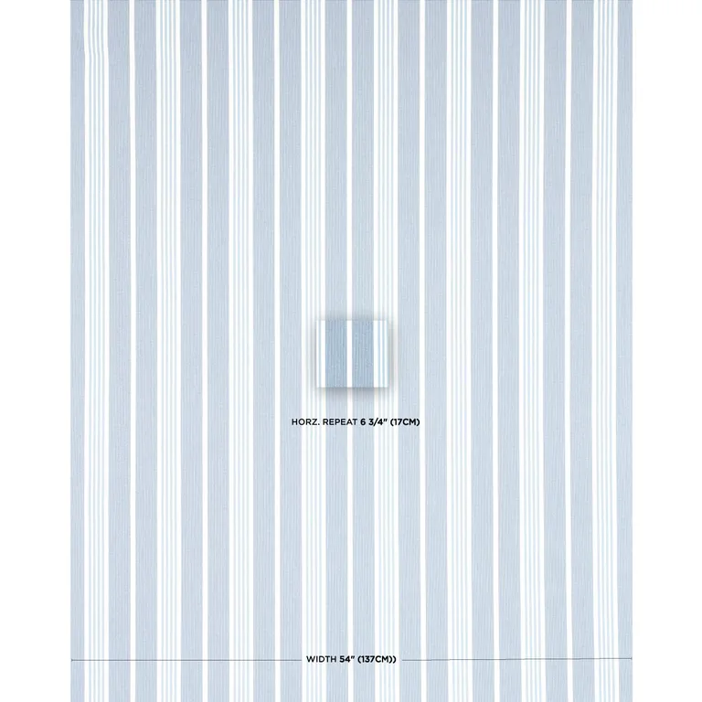 Schumacher 82301 Hampton Stripe Indoor/Outdoor Pool fabric swatch