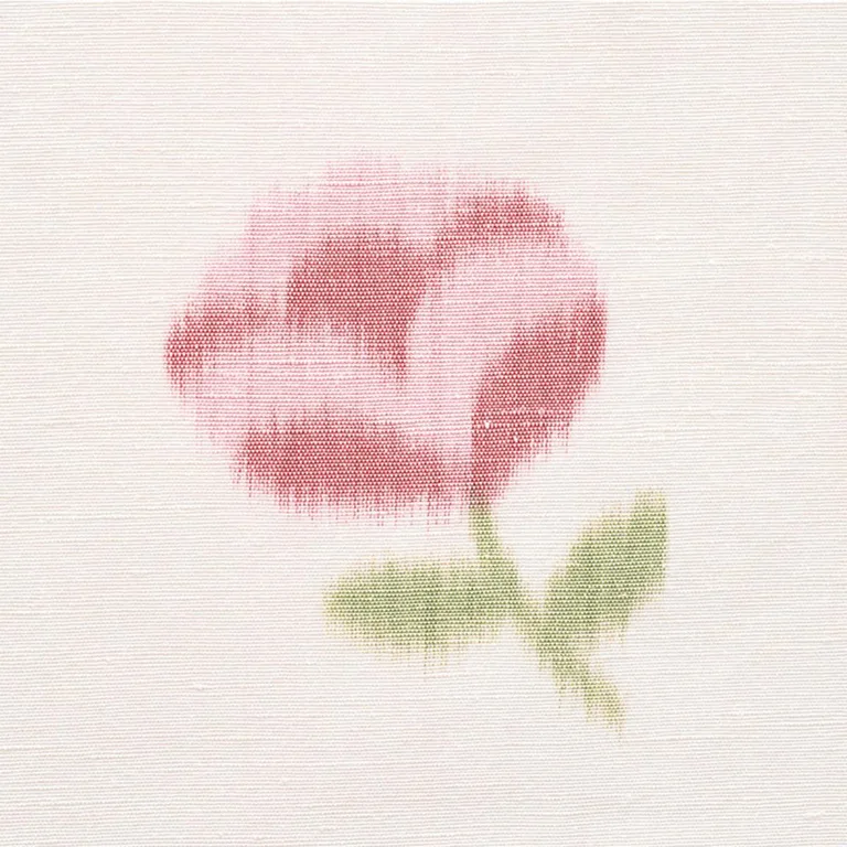 Schumacher 177460 Hanako Ikat Rose fabric swatch