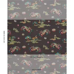 Schumacher 78113 Hanlun Dragon Embroidery Charcoal fabric swatch