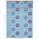 Schumacher 78942 Hansen Embroidery Blue fabric swatch