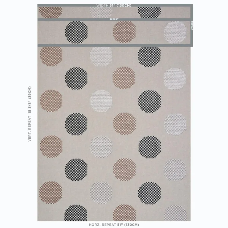 Schumacher 78940 Hansen Embroidery Neutral fabric swatch