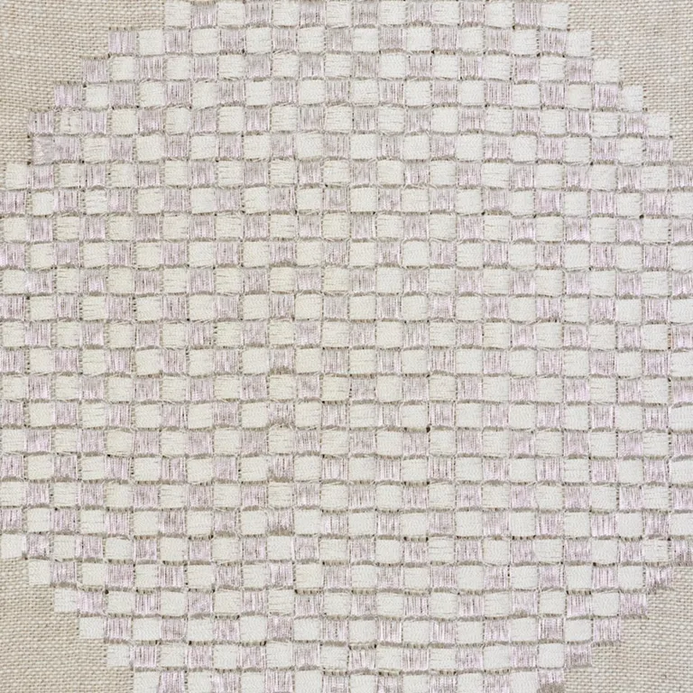 Schumacher 78940 Hansen Embroidery Neutral fabric swatch