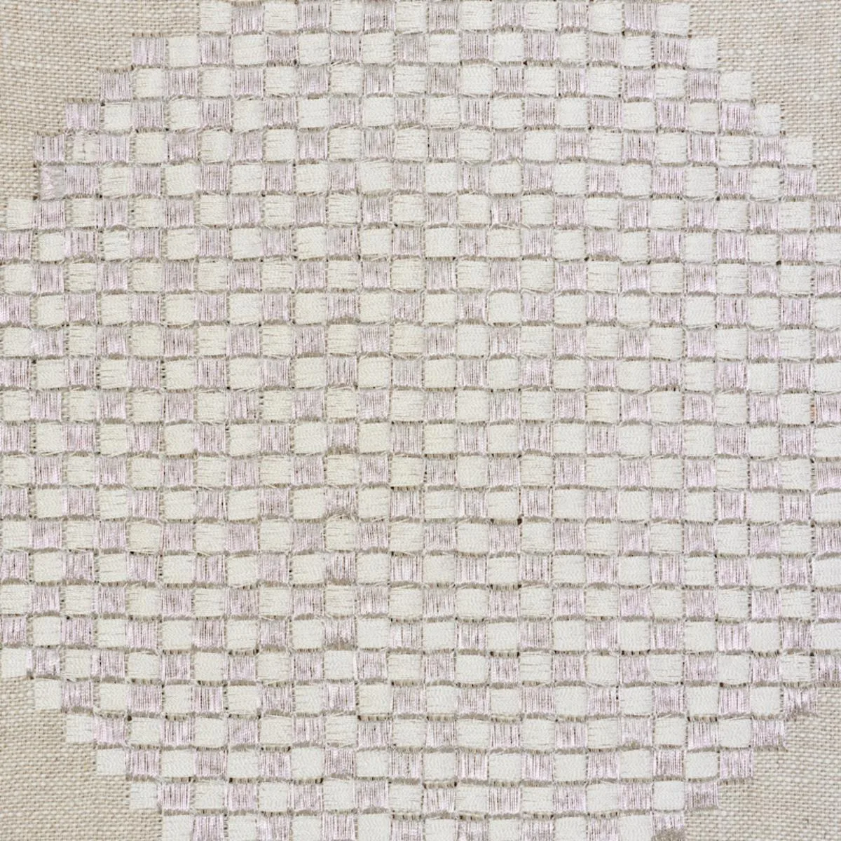 Schumacher 78940 Hansen Embroidery Neutral fabric swatch