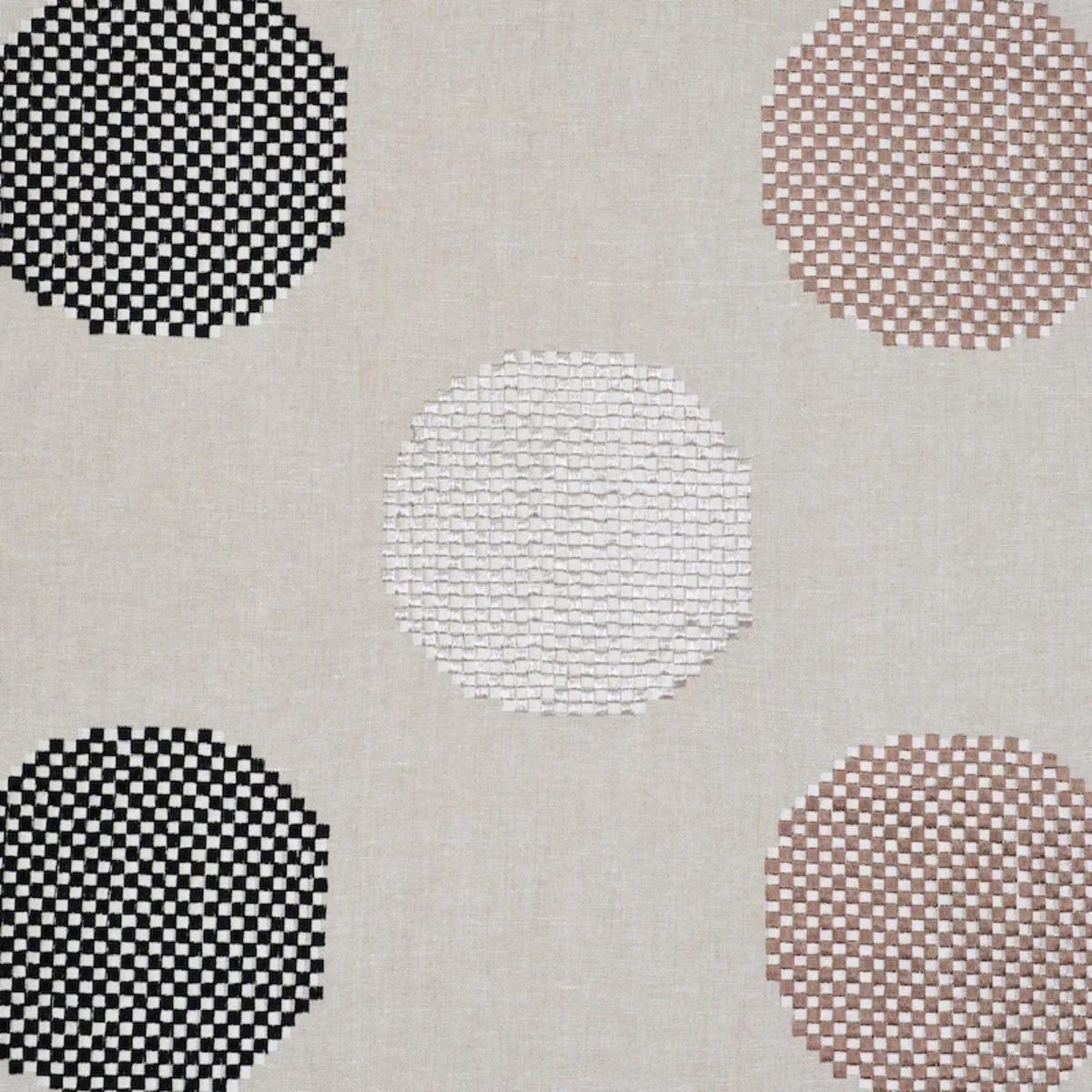 Schumacher 78940 Hansen Embroidery Neutral fabric swatch