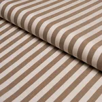 Schumacher 85811 Hanson Indoor/Outdoor Stripe Narrow Brown fabric swatch