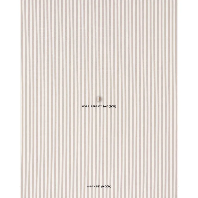Schumacher 85811 Hanson Indoor/Outdoor Stripe Narrow Brown fabric swatch