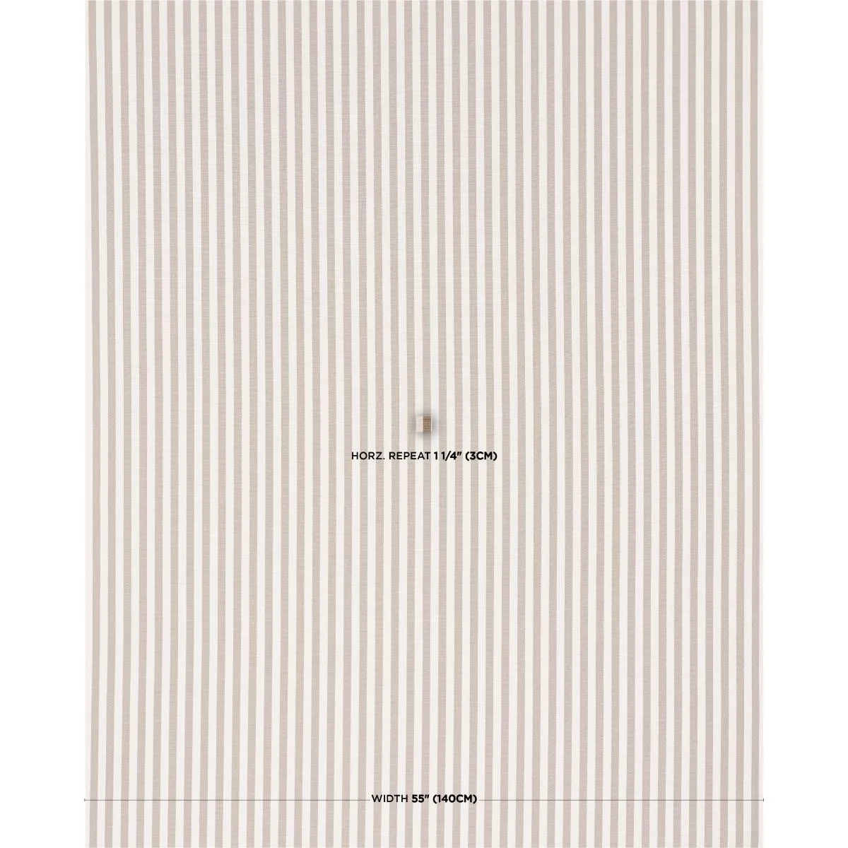 Schumacher 85811 Hanson Indoor/Outdoor Stripe Narrow Brown fabric swatch