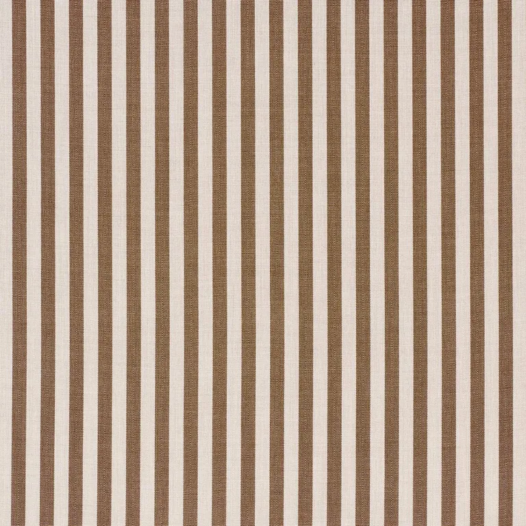 Schumacher 85811 Hanson Indoor/Outdoor Stripe Narrow Brown fabric swatch