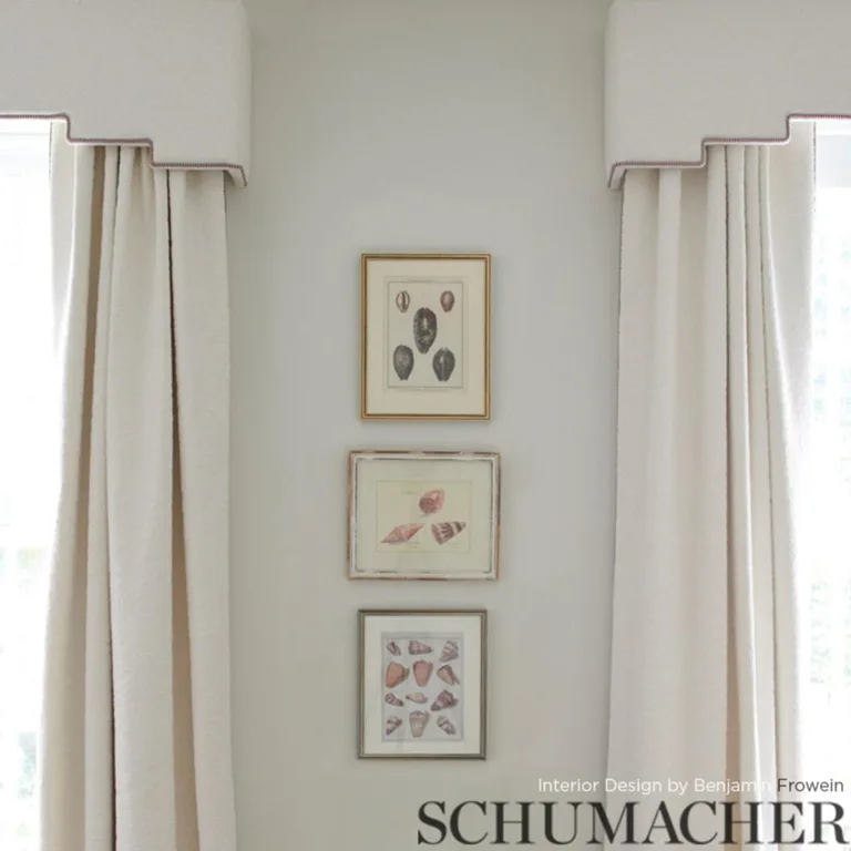 Schumacher 75511 Hardwick Ivory fabric swatch