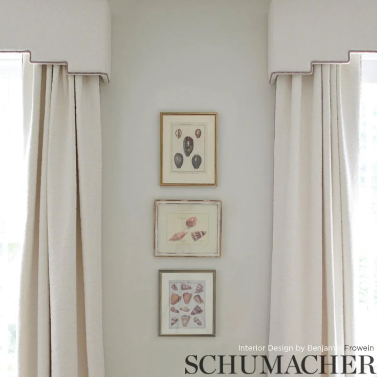 Schumacher 75511 Hardwick Ivory fabric swatch