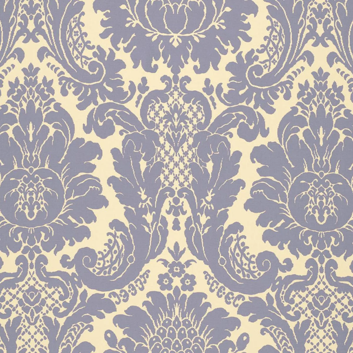 Schumacher 2643543 Harmon Manor Ii Blue fabric swatch