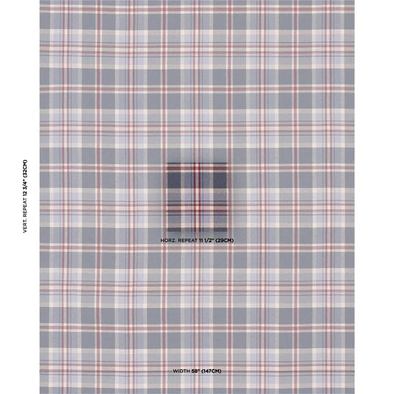 Schumacher 86612 Harris Merino Plaid Americana fabric swatch