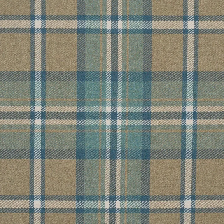 Schumacher 86610 Harris Merino Plaid Leaf fabric swatch