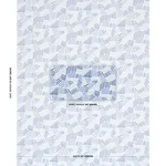 Schumacher 183161 Hatchmark Hand Print Blues fabric swatch