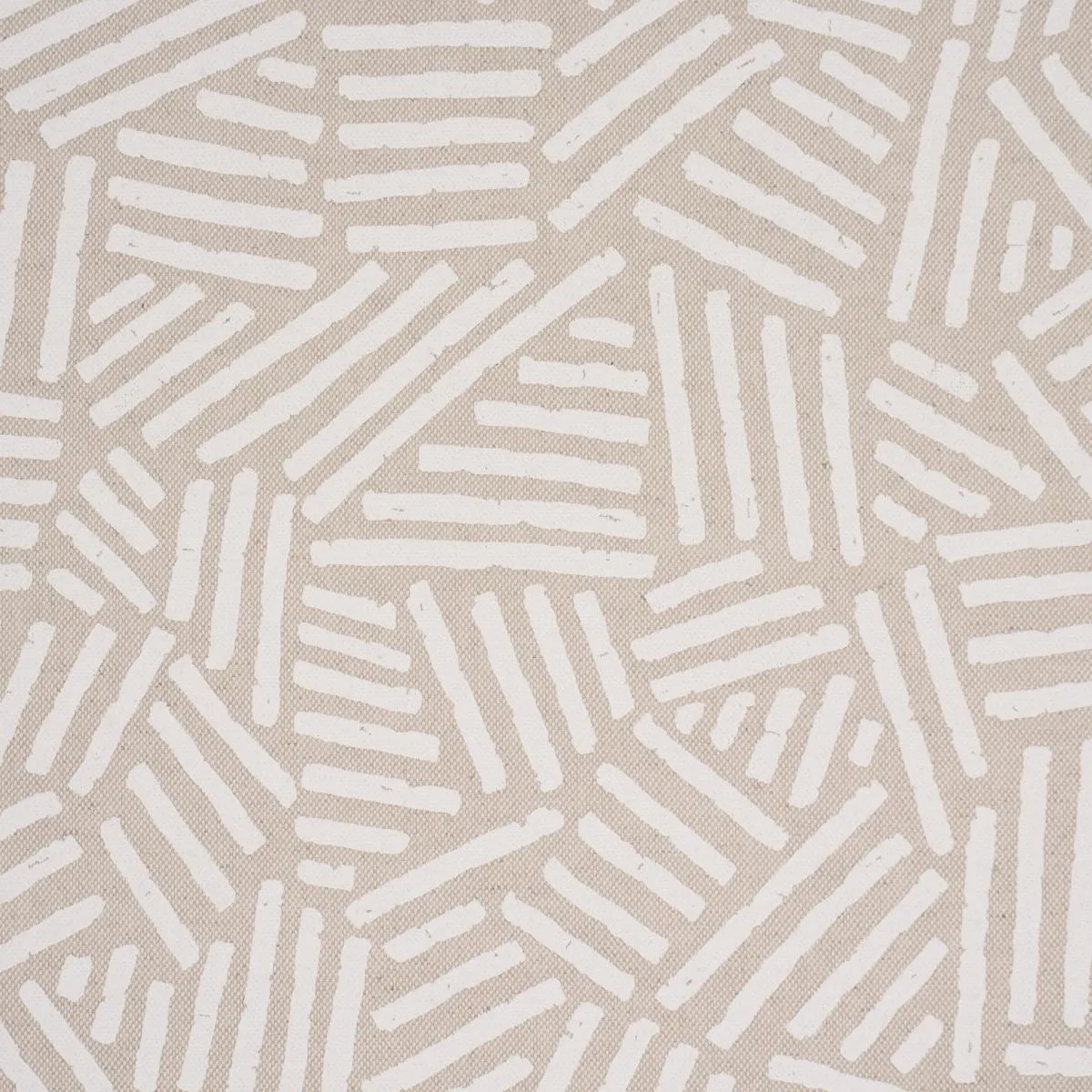 Schumacher 183162 Hatchmark Hand Print Natural fabric swatch