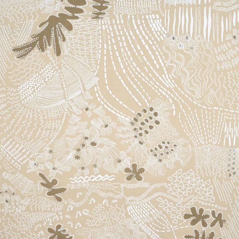 Schumacher 180151 Haven Light Neutral fabric swatch