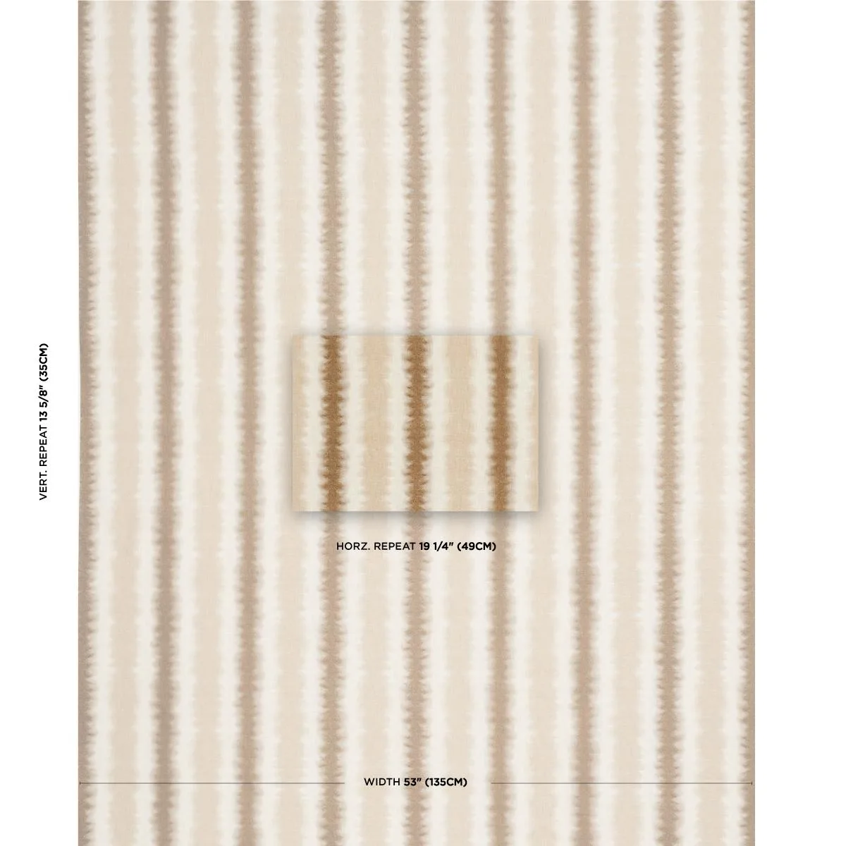 Schumacher 181610 Hayes Umber fabric swatch