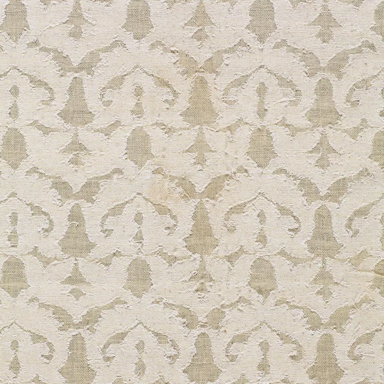 Schumacher 2609520 Heart Vine Cutwork Casement Natural fabric swatch