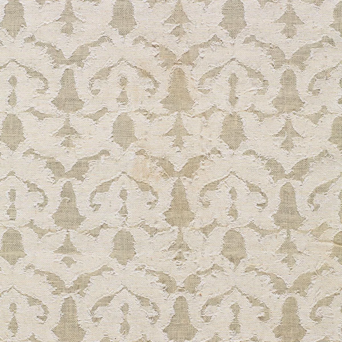 Schumacher 2609520 Heart Vine Cutwork Casement Natural fabric swatch