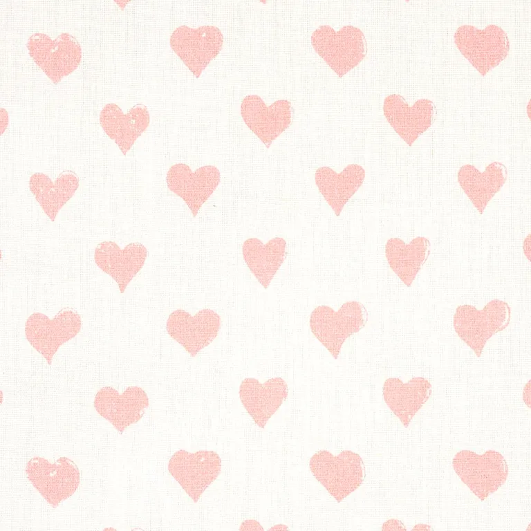 Schumacher 179590 Hearts Pink fabric swatch