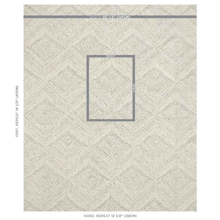Schumacher 80031 Heceta Embroidery Natural fabric swatch
