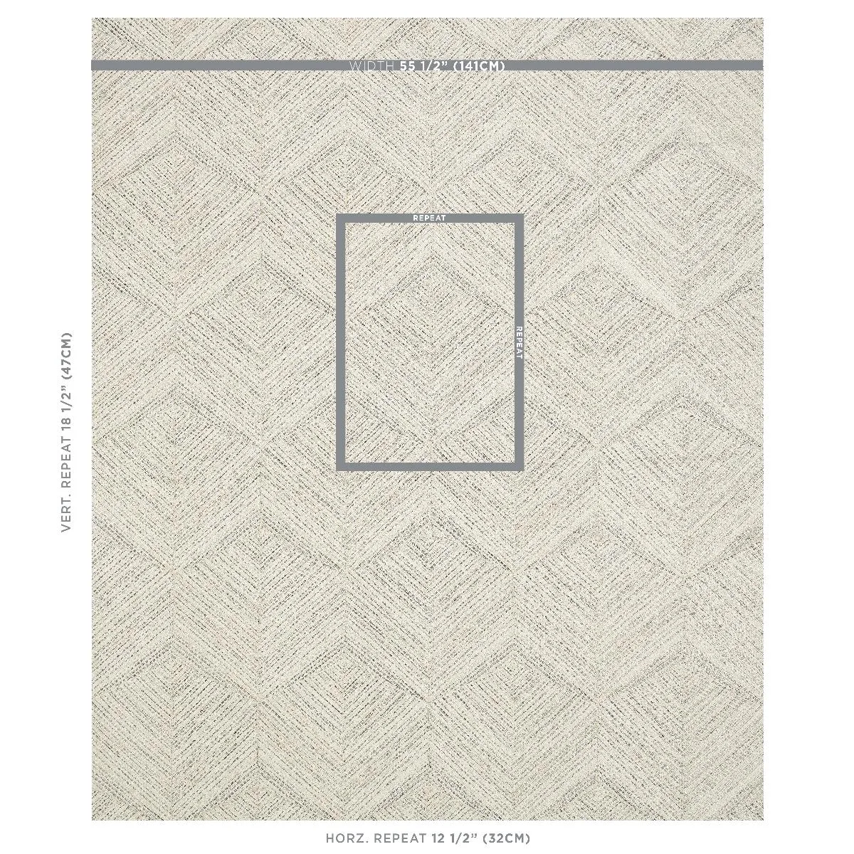 Schumacher 80031 Heceta Embroidery Natural fabric swatch