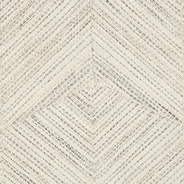 Schumacher 80031 Heceta Embroidery Natural fabric swatch
