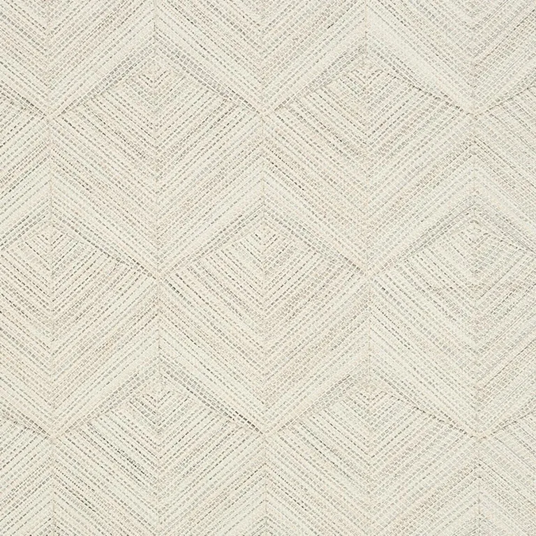 Schumacher 80031 Heceta Embroidery Natural fabric swatch