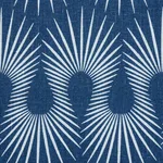 Schumacher 181450 Hedgehog Denim White fabric swatch