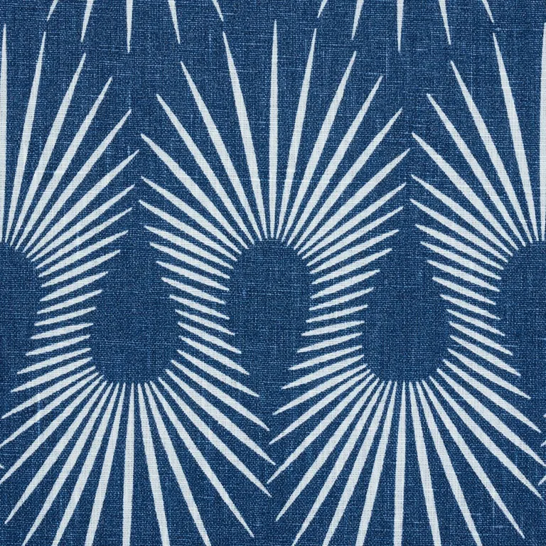 Schumacher 181450 Hedgehog Denim White fabric swatch