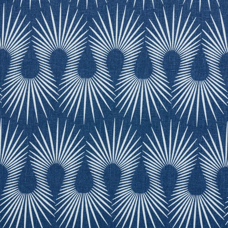 Schumacher 181450 Hedgehog Denim White fabric swatch