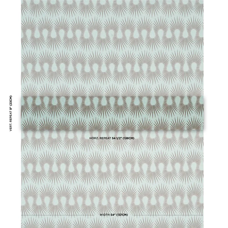 Schumacher 181451 Hedgehog Duck Egg Brown fabric swatch