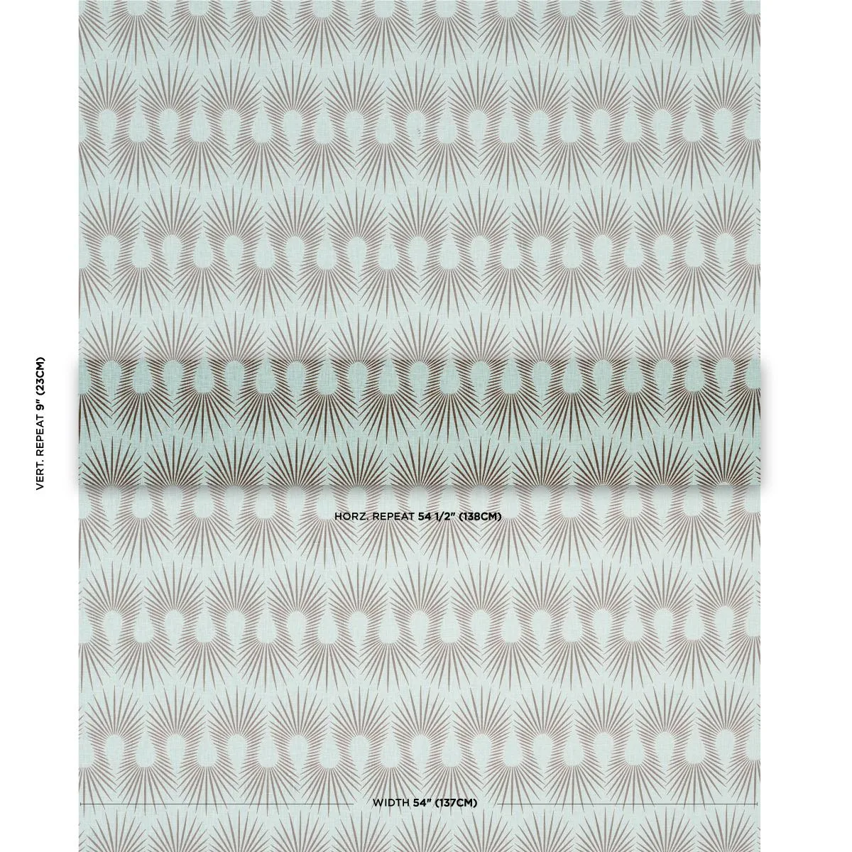 Schumacher 181451 Hedgehog Duck Egg Brown fabric swatch