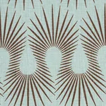 Schumacher 181451 Hedgehog Duck Egg Brown fabric swatch