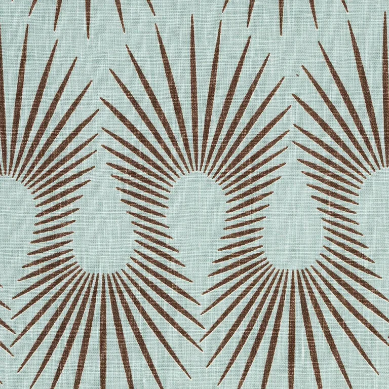 Schumacher 181451 Hedgehog Duck Egg Brown fabric swatch