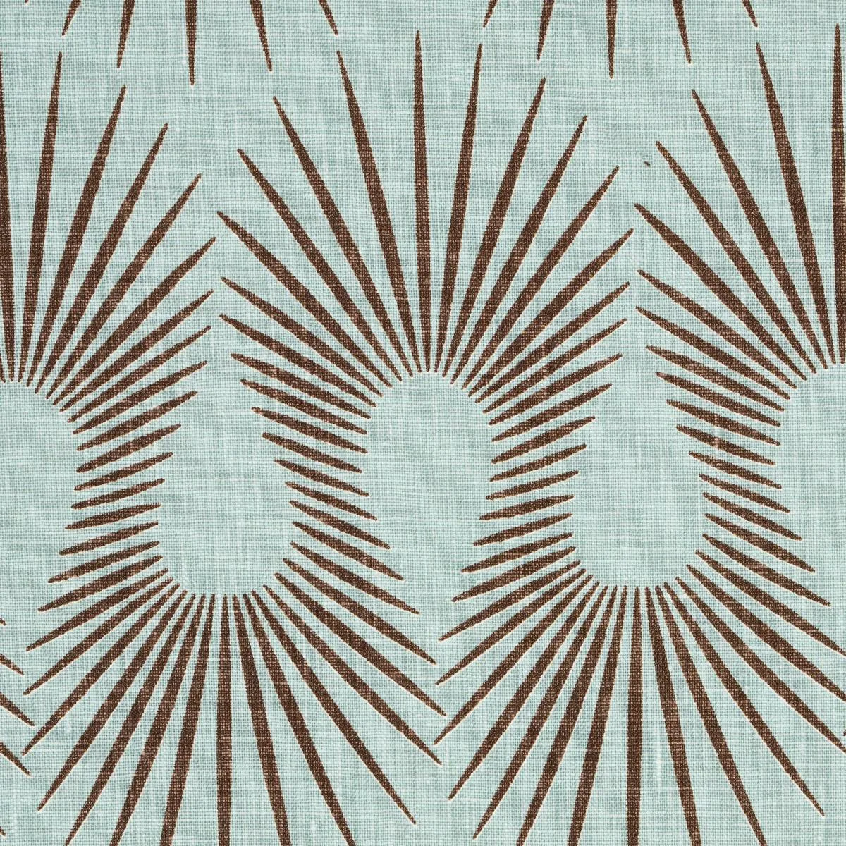 Schumacher 181451 Hedgehog Duck Egg Brown fabric swatch