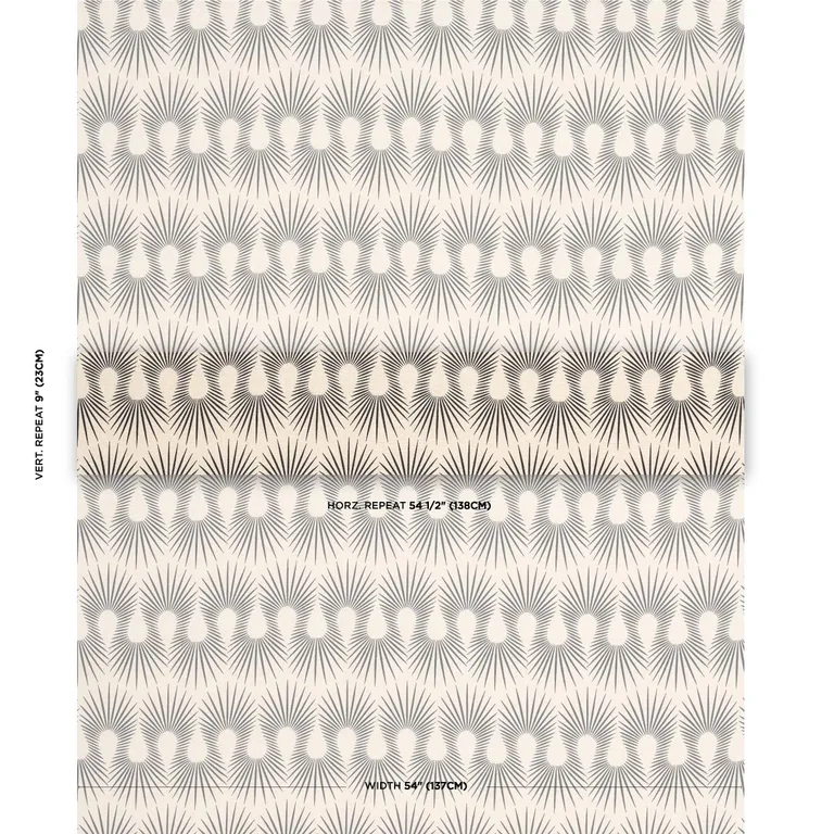Schumacher 181452 Hedgehog Putty  Black fabric swatch