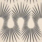 Schumacher 181452 Hedgehog Putty  Black fabric swatch