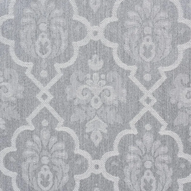 Schumacher 68816 Hedgerow Trellis Indoor/Outdoor Grey fabric swatch