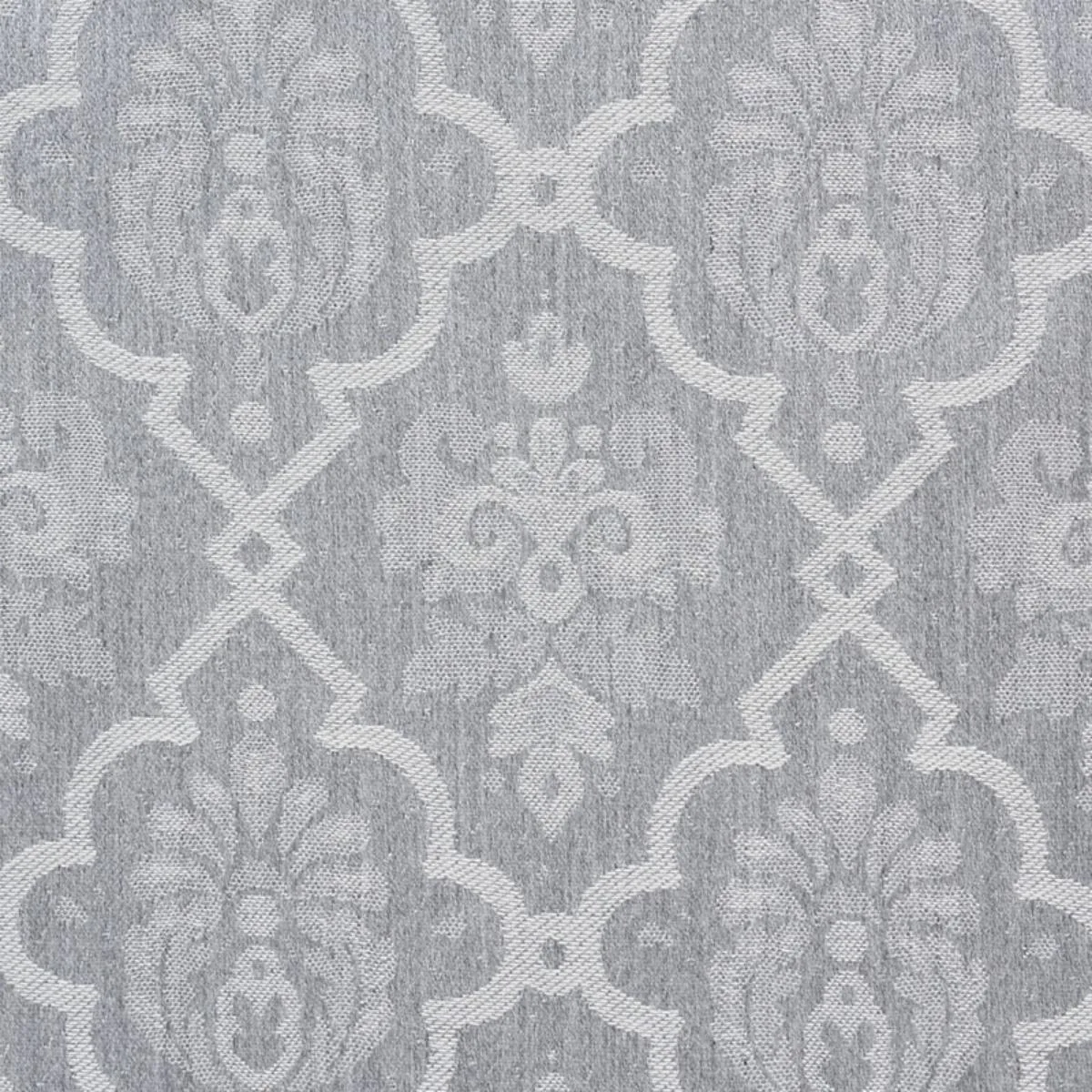 Schumacher 68816 Hedgerow Trellis Indoor/Outdoor Grey fabric swatch