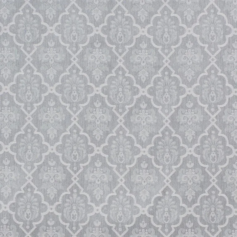Schumacher 68816 Hedgerow Trellis Indoor/Outdoor Grey fabric swatch
