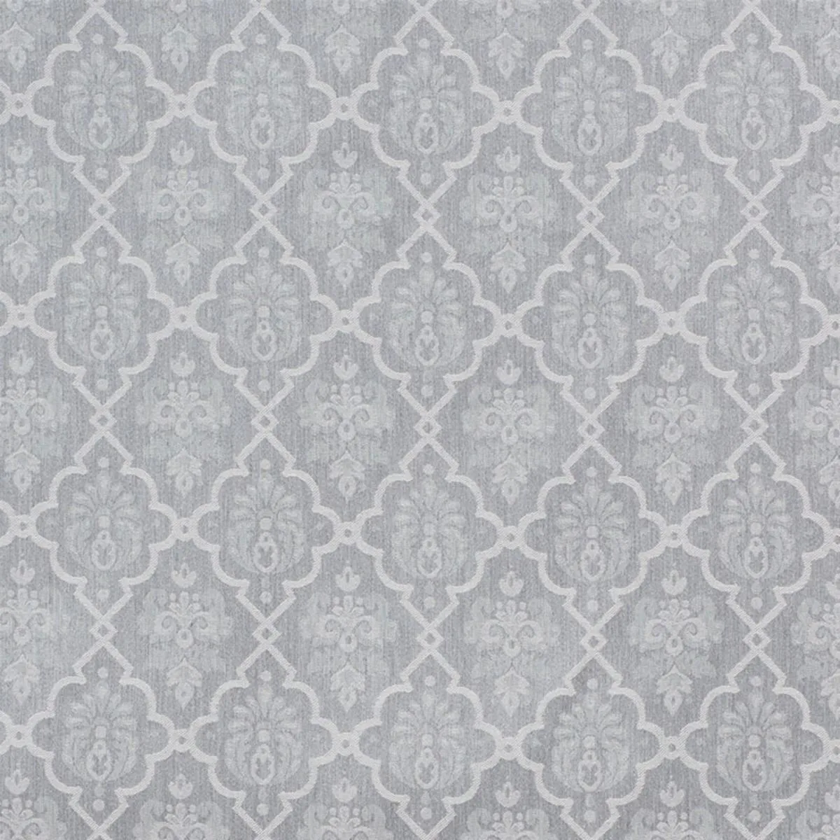 Schumacher 68816 Hedgerow Trellis Indoor/Outdoor Grey fabric swatch